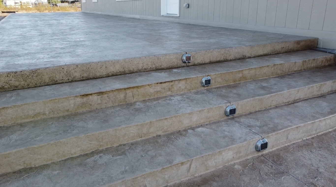 Professional concrete steps with lighting installation in Ventura, CA
